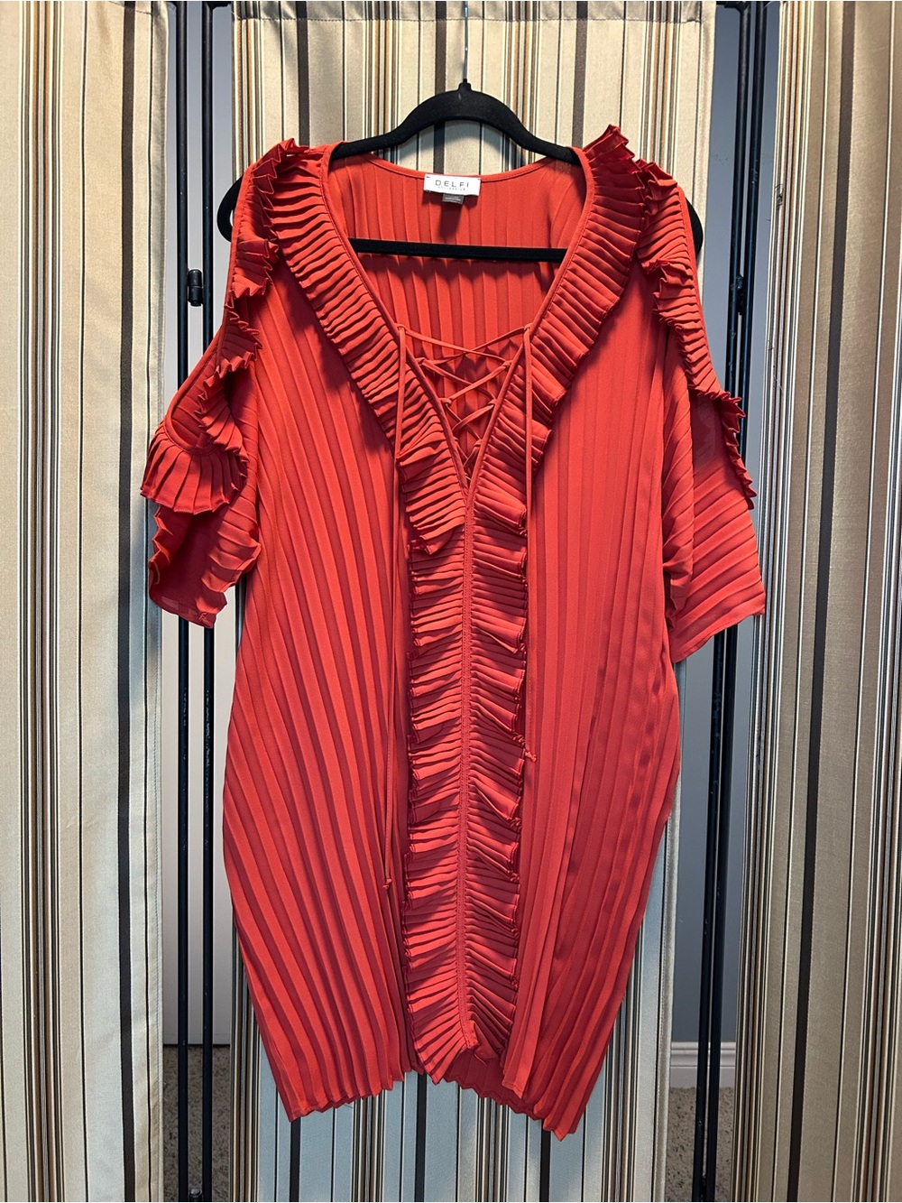 Delfi Collective mini dress in burnt orange
